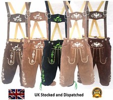 Oktoberfest Lederhosen Premium Leather Bavarian Shorts Traditional German wear
