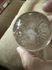 3D Laser Engraved Crystal Ball Light Base With Blessed Mother Night Light Decor