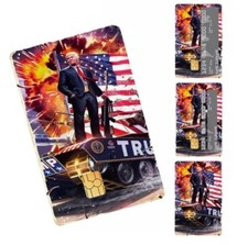 x4 President Trump Tank MAGA Republic US Flag Debit Card Skin Cover Sticker 5118
