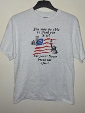 9/11 twin towers Statue Of Liberty Memorial Vintage Tshirt Made In USA
