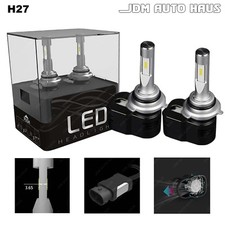 Xenon White 6000k H27 60w Low Beam Fog Headlight Led Lights Bulb Conversion Kit