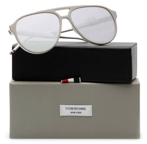 Thom Browne Sunglasses TBS813-49-01 BLK-GLD Gray lenses with Cloth