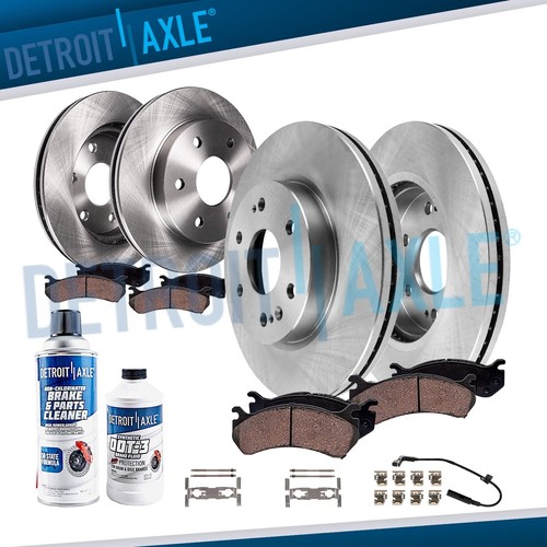 SUNROAD Drilled & Slotted Brake Rotors & Ceramic Pads Kit For Chevy Silverado/GMC Sierra 2500/3500 HD 2011-2019
