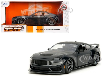 2024 FORD MUSTANG DARK HORSE BLACK METALLIC 1/24 DIECAST MODEL BY JADA 35278