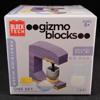 Block Tech - Gizmo Blocks - Precision Mixer - 25 Pieces - 1 Build & Instructions