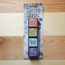 Tim Holtz Distress Ink Mini Ink Pads Orange, Green, Blue, Purple TDPK4038 8