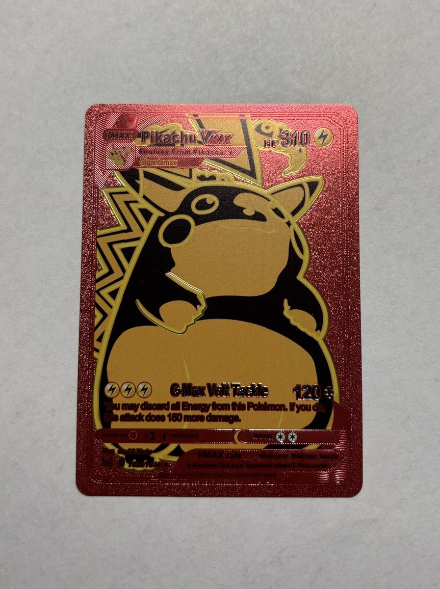 Pikachu Vmax Gigantamax G-Max Volt Tackle Red Foil Card TG29/TG30