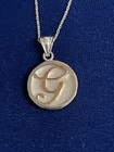 “G” Initial Script Pendant SS/RG & Mother of Pearl w/ Chain 18”