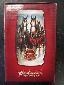 budweiser 75th anniversary stein