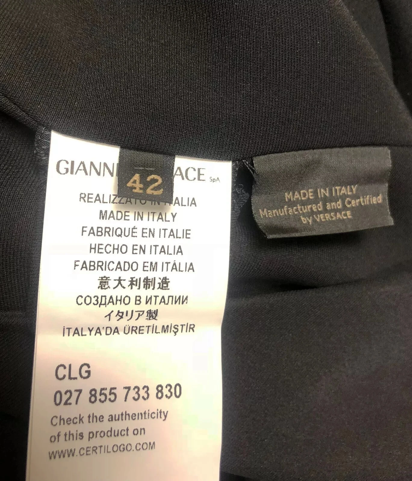 Abito lungo nero impreziosito da rete cristallo S S 2015 Look #42 nuovo Versace 42 6