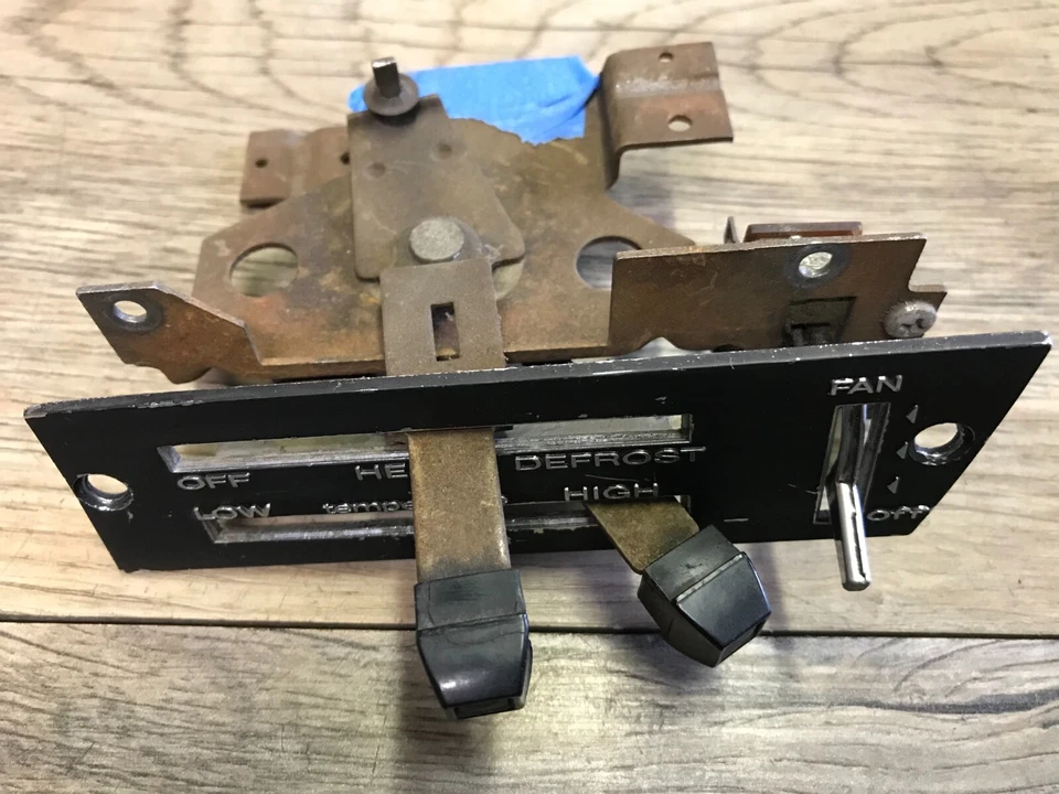 1966 67 PLYMOUTH SATÉLITE GTX BELVEDERE B CORPO MOPAR PAINEL CONTROLES DE AQUECEDOR (A) - Imagem 3 de 4