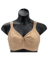 Breezies Wild Rose Seamless Wirefree Support Bra Warm Beige