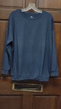 Tuff Athletics Tencel Lightweight Activewear Sweatshirt Blue Womens Size L