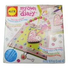 ALEX Toys Craft My Own Diary from Little Folks Heart Lock Bookmark Ribbon Glue