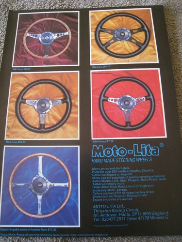 MOTO-LITA HANDGEFERTIGTE LENKRÄDER ENGLAND WERBEFERTIG RAHMEN A4 GRÖSSE DATEI P