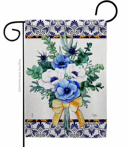 Baby Blue Bouquet Garden Flag Floral Spring Decorative Gift Yard House Banner - Picture 2 of 17