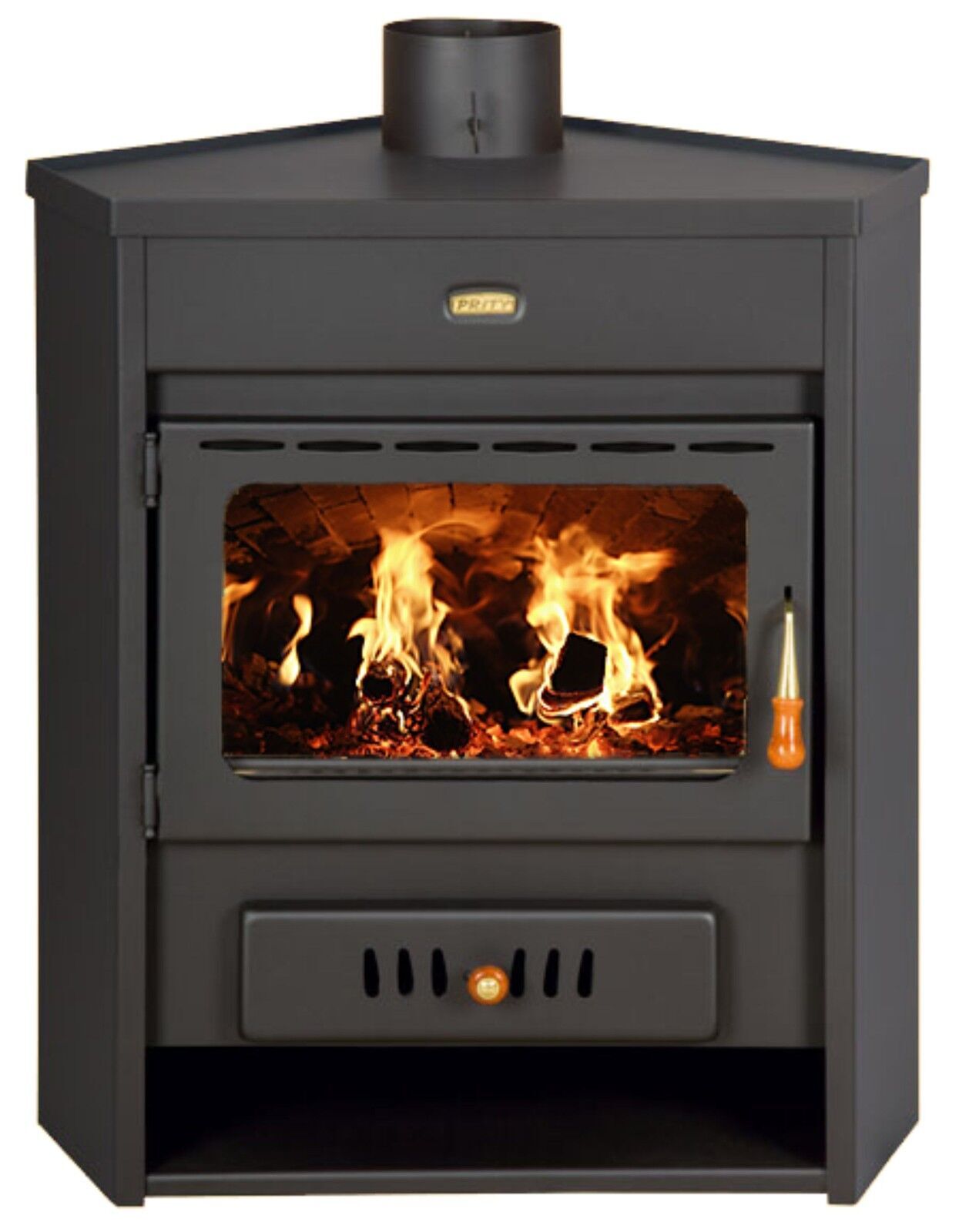 Prity AM 12kW Wood Fireplace Stove - Black for sale online | eBay