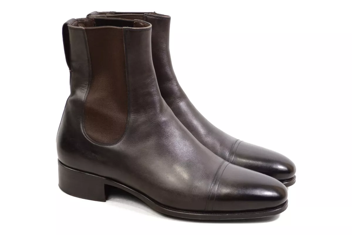 TOM FORD Brown MTO Chelsea Boots Italy UK6.5 / US 7.5 Shoes mens gianni edgar
