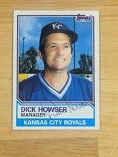 DICK HOWSER SIGNED AUTOGRAPHED 1983 TOPPS CARD # 96 KANSAS CITY ROYALS