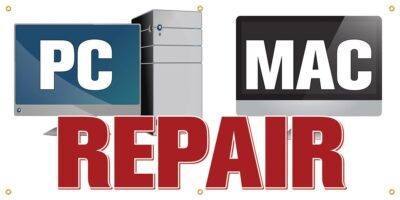 PC Mac Repair | Vinyl Banner w/ Grommets | 3 H x 6 W