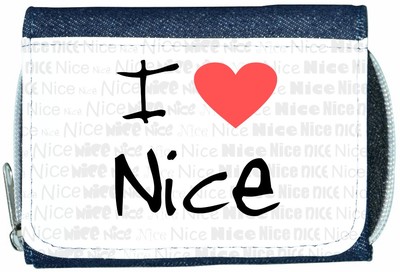 I Love Heart schöne Denim Geldbörse
