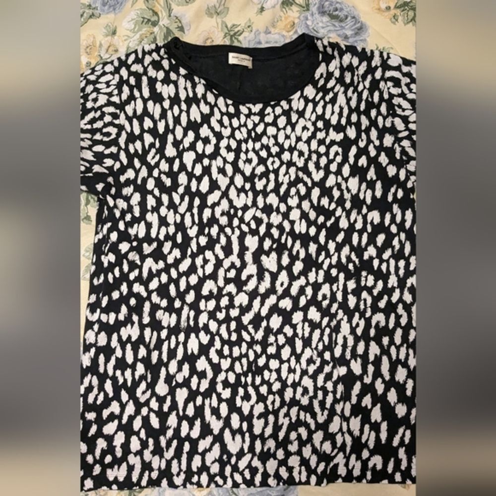 SAINT LAURENT Top YSL (2014) stampa leopardata