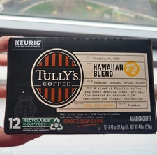 TULLYS GOURMET K-CUPS 2 BOXES 12 Ct Each Box TOTAL 24 Cups BB 6/24 FREE SHIPPING