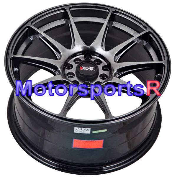 XXR 527 18x8 +42 Chromium Black Rims Concave Wheels 5x112 16 17 18 Volkswagen CC - Imagem 2 de 4