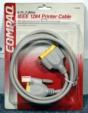 Compaq 26-631 IEEE 1284 Printer cable 6’ Gold Plated (NEW SEALED) NOS Vtg Tandy