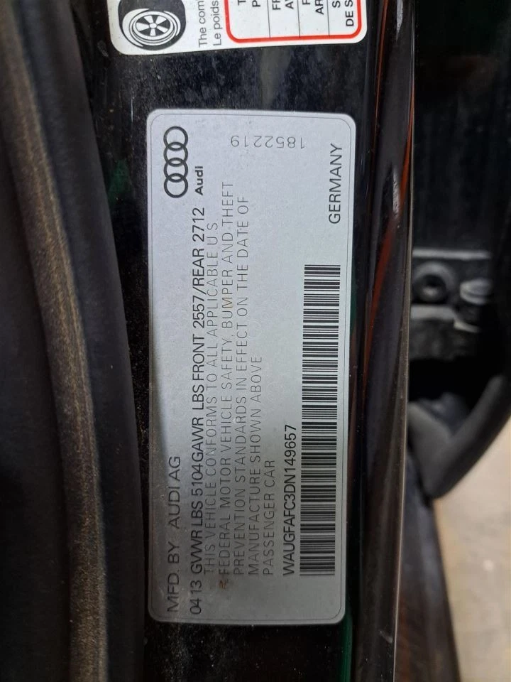 Lámpara trasera lado conductor Lh 2013 A6 Audi Sku#4195444 Foto 3 de 4