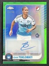 Idan Toklomati 2025 Topps Chrome MLS Green Refractor Auto RC /99 #CA-IT