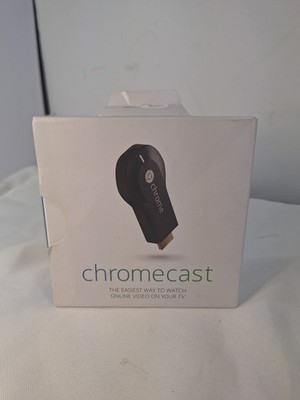 Google Chromecast 1st Gen Media Streamer HDMI Smart TV Device Black Open Box