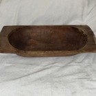 Hand Carved Wooden Dough Bowl Trough Long Trencher Rustic Primitive Decor — photo 2