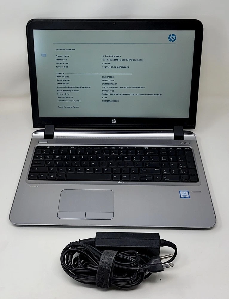 HP ProBook Intel Core i5 6th Gen. PC Laptops & Netbooks 8 GB RAM