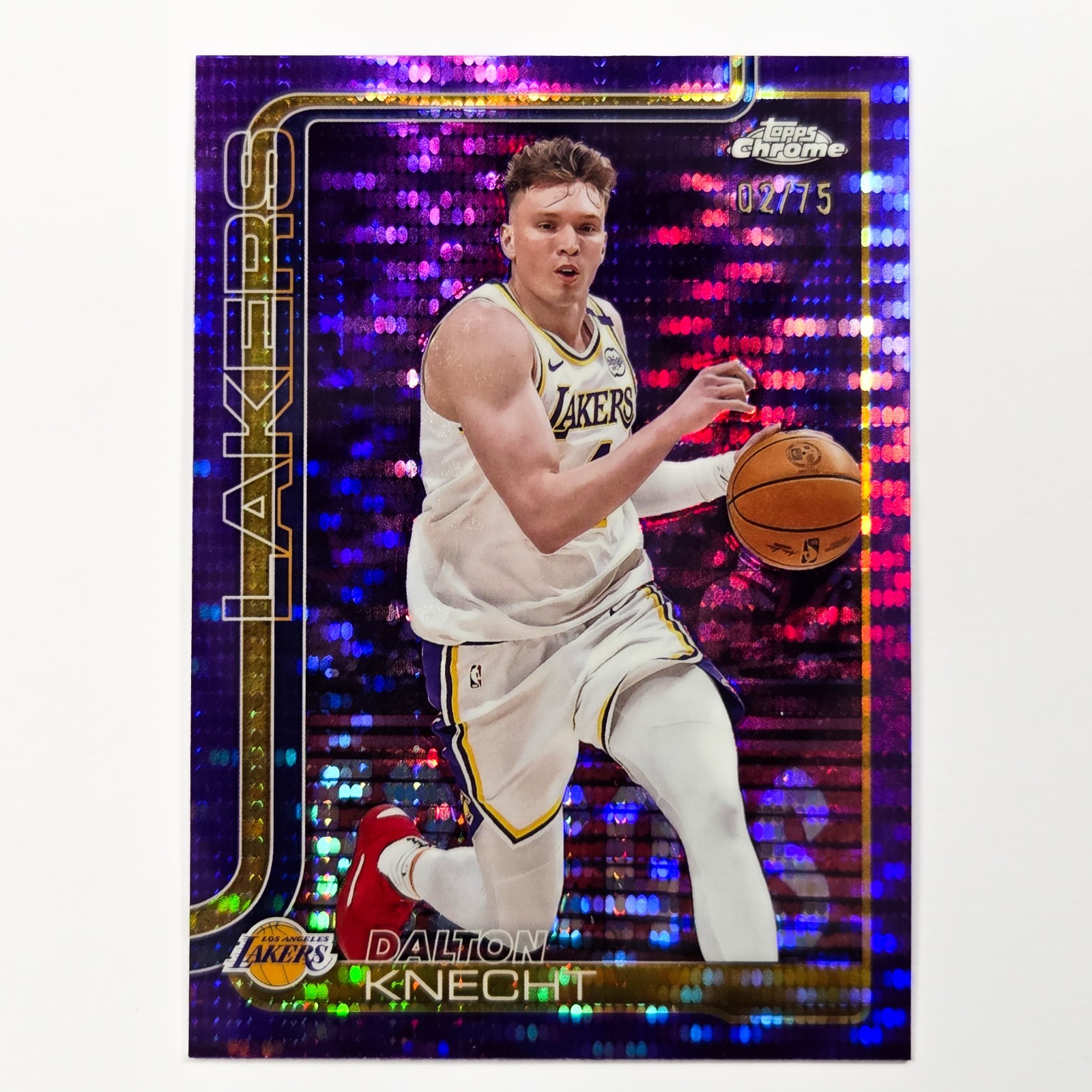 2025-26 Topps Chrome - Dalton Knecht #130 Purple Pulsar Refractor /75
