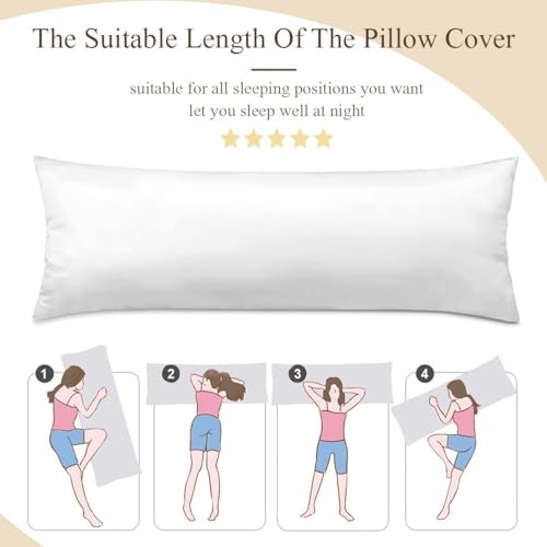 Personalized Photo Pillowcase with Your 20"x54"-Solid White Custom Pillowcase - Bild 5 von 6