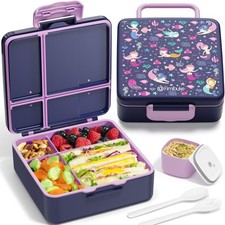 Fimibuke Bento Lunch Box for Kids, Leak Proof Toddler Bento Box with 4 Compar...