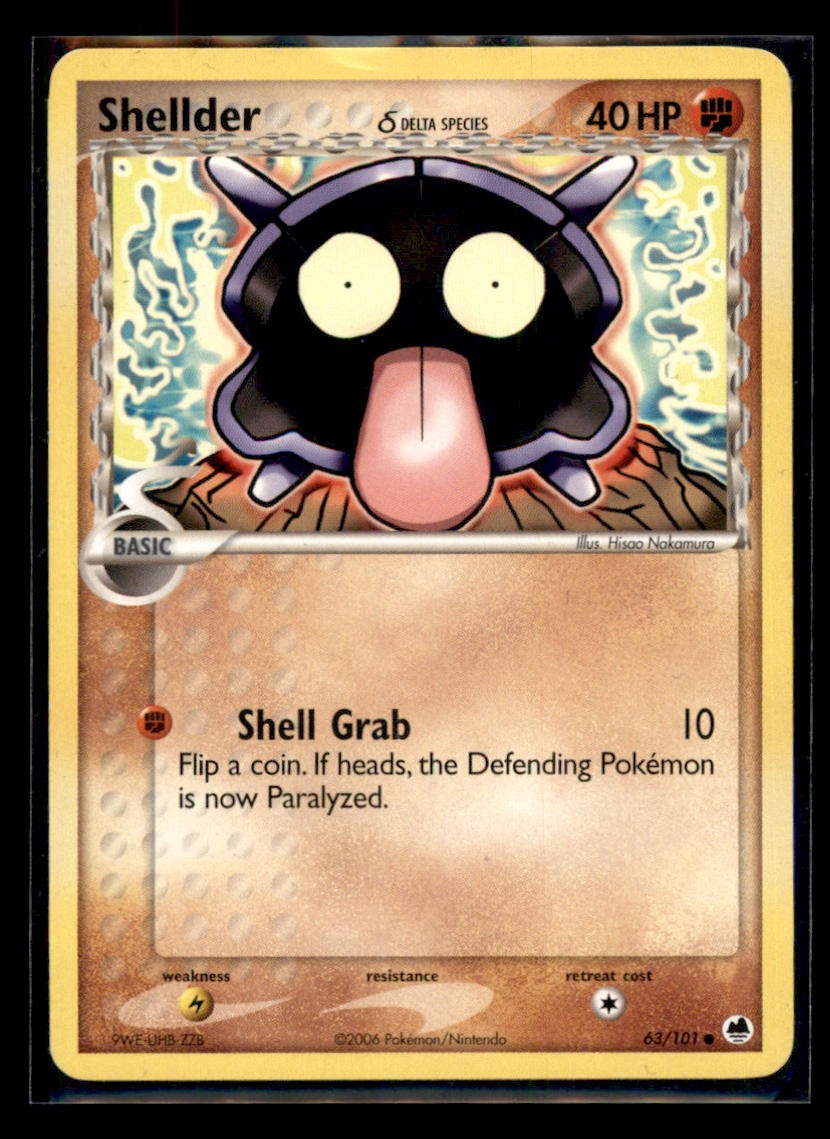 SHELLDER Δ 63/101 COMMON DRAGON FRONTIERS POKEMON MP