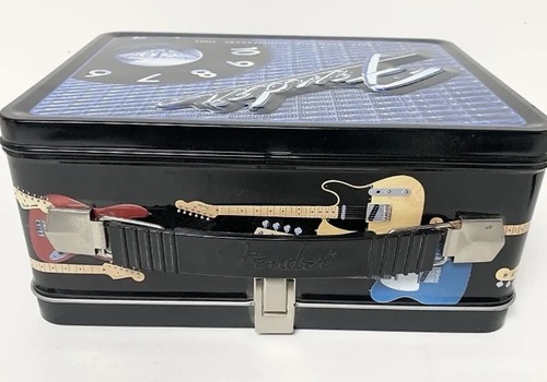 60th Anniversary Fender 2006 Metal Lunchbox With Thermos & Picks - Picture 5 of 11