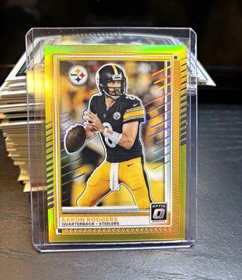 Panini Donruss Optic 2025 Aaron Rodgers Steelers #75 Neon Yellow 12/15