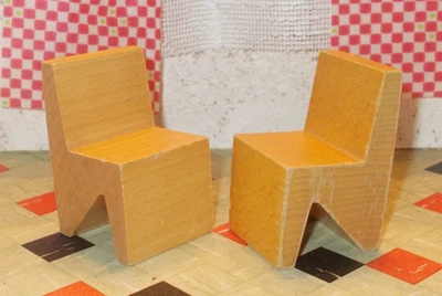2 Kibri Stühle 🪑Helles Holz Sehr Robust Puppenstube Wichtelhaus Möbel - Bild 1 von 4