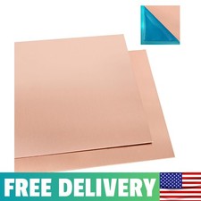 2 Pcs 99.9 Pure Copper Sheets, 6" x 6", 28 Gauge x 28 Gauge,