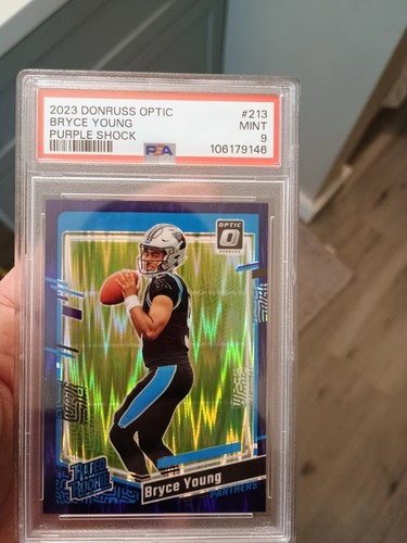 2023 Panini Donruss Optic - Rated Rookie Bryce Young #213 Purple Shock Prizm...