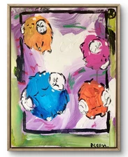 Original Art ScapeGoat 14x11 Contemporary Pop Art Acrylic Painting Signed