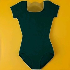 Capezio Girls Classic Short Sleeve Leotard Intermediate Size Green