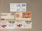 Five Mexico covers:2X first flight to Denmark,Netherlands,fdc w/se,fdc w/SS,PS