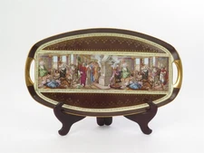 Bohemia Porcelain Czechoslovakia Neo-Classical Celebration Platter 19" x 11"