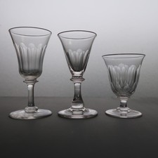 Antique 19th-Century Georgian Regency Wine / Sherry / Port Glasses x 3