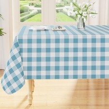 Rectangle Table Cloth, Waterproof Vinyl Tablecloths with Flannel Backing, Wip...