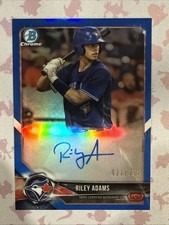 2018 Bowman Chrome Riley Adams /150 SP Blue Refractor #BCPA-RAD Nationals